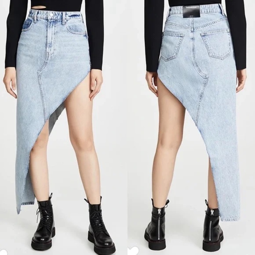 La’ Ros Asymmetrical Denim Skirt - Picture 11 of 11